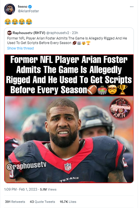 NFL Is Rigged”: Former Dolphins Player Arian Foster Makes Anxious Fans  Absolutely Devastated With Stunning New Admission - EssentiallySports