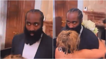 James Harden’s Face Is Every Guy Who Has Ever Seen His Girlfriend Catch the Bouquet At a Wedding